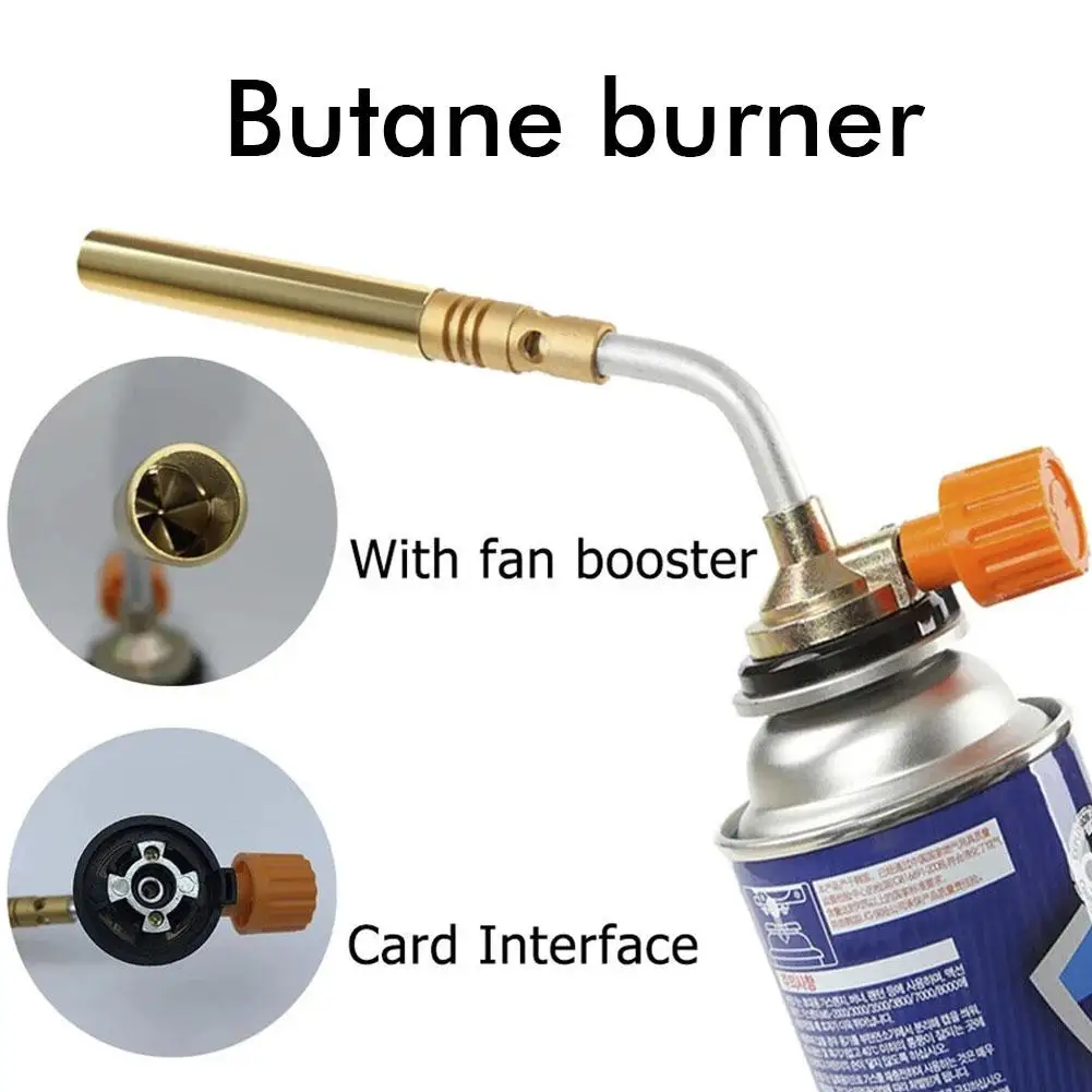 Butane Burner Welding Gas Torch Flame Gun Brazing Flamethrower Outdoor Camping BBQ Portable Soldering Heat Gun