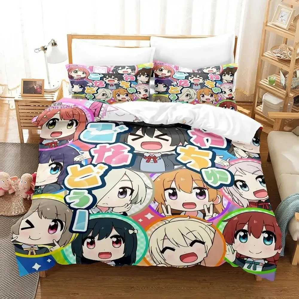 

Anime Nijiyon Animation Bedding Set Boys Girls Twin Queen Size Duvet Cover Pillowcase Bed Kids Adult Fashion Home Textileextile