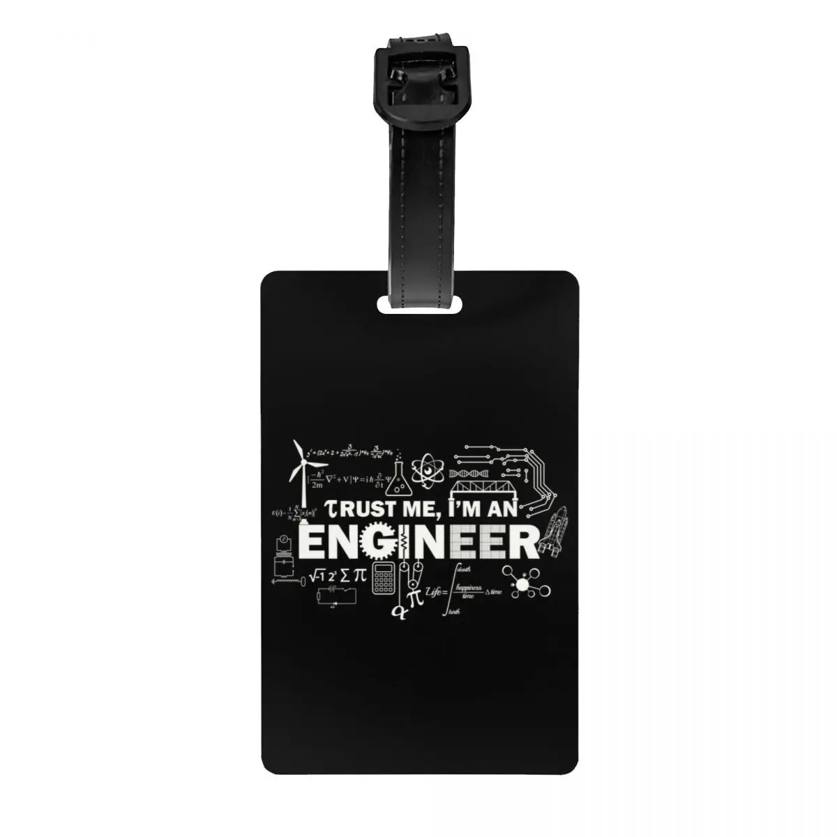 Custom Trust Me I'm An Engineer Luggage Tag Custom Science Engineering Baggage Tags Privacy Cover Name ID Card