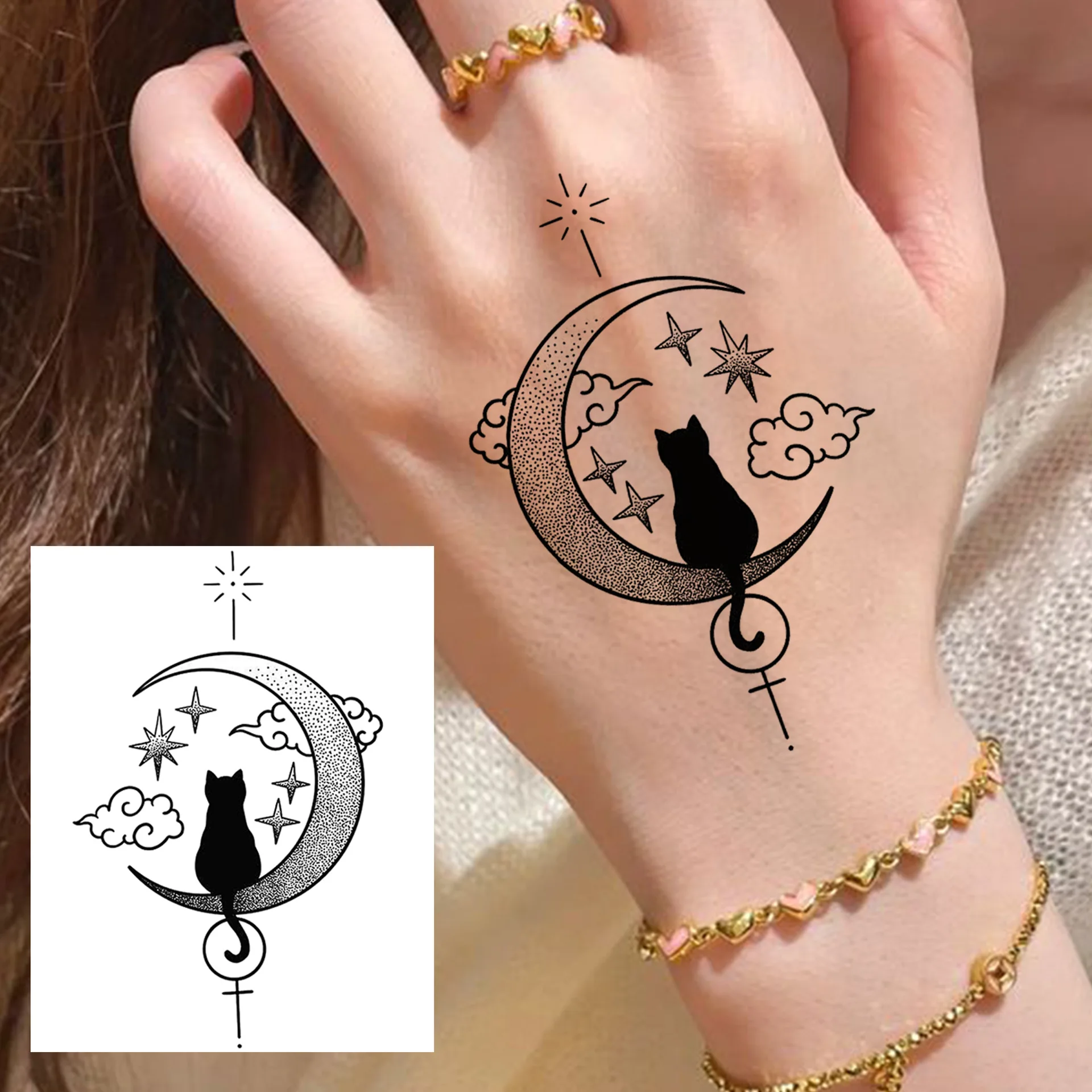 

Halloween Animal Collection Tattoo Stickers Waterproof Durable Non Toxic Skin Safe for Hand Back Decoration