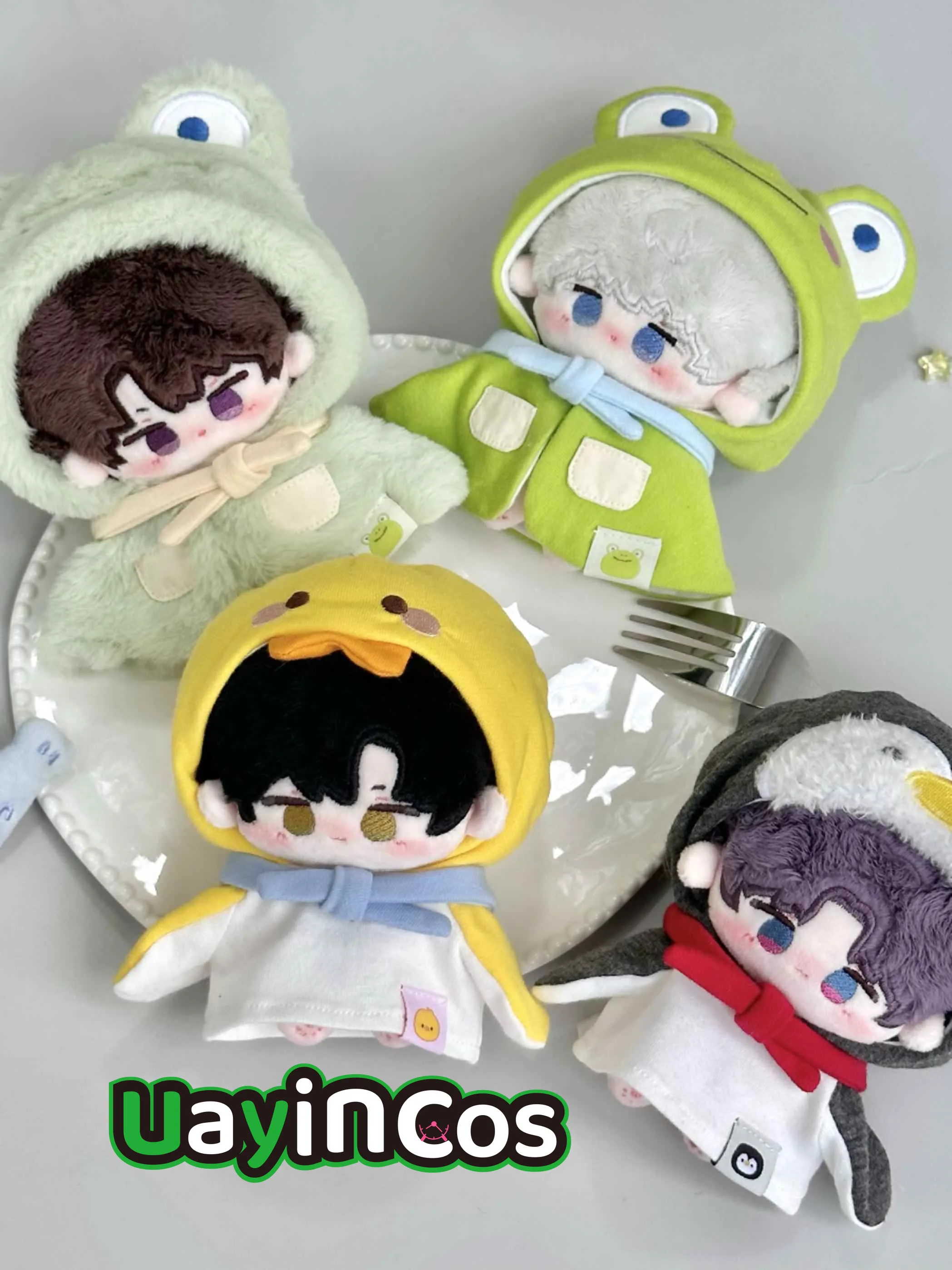 10cm Doll Clothes  Animal Penguin Duck Frog Small Scarf Series Cloak Suit Stuffed Plushies Plush Doll Accessories Anime Toy Kids