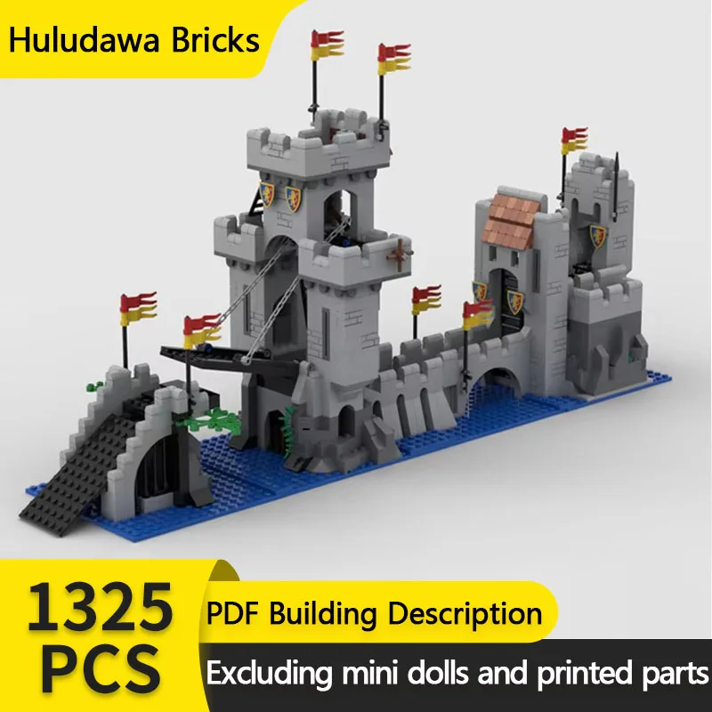 

Medieval Castle Model MOC Building Bricks Lion Knights Longbridge Modular Technology Gifts Holiday Assemble Children Toys Suit