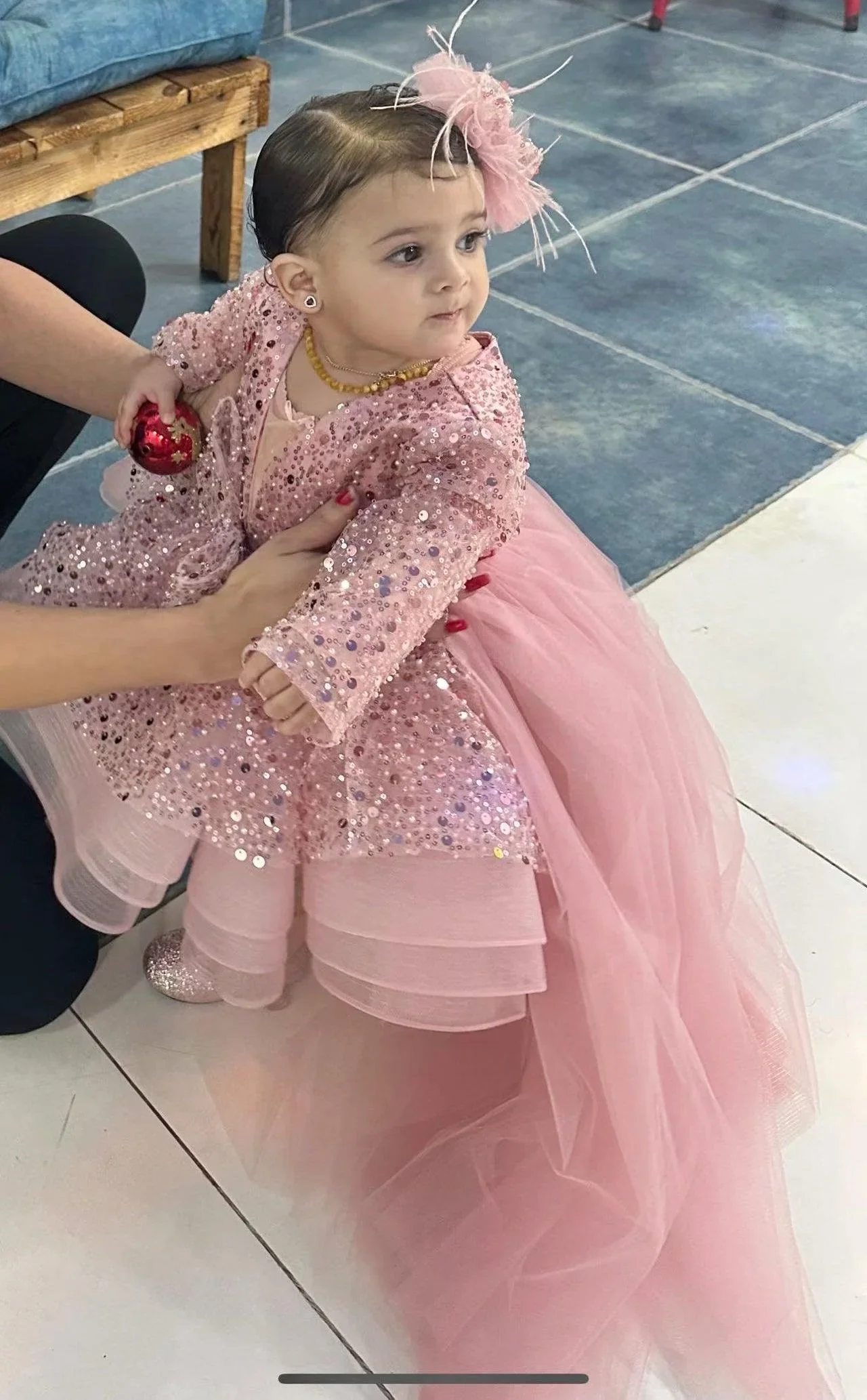 

Детское платье для детей 0-13 лет, детское платье с цветочным узором, розовое, блестящее, элегантное, роскошное, карнавальное, праздничное, карнавальное, свадебное платье, детское