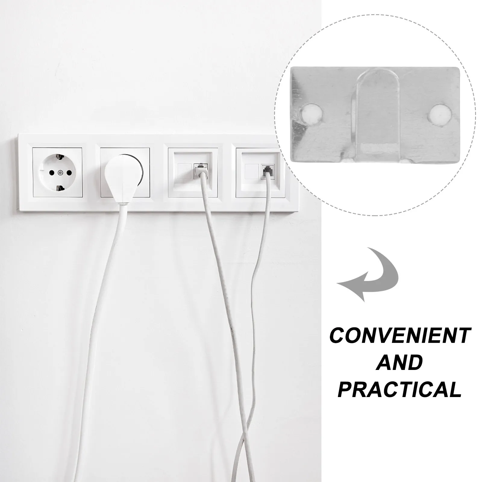 50Pcs Cable Organizers Adhesive Cord Winders Compact Appliance Cord Holders Kitchen Wire Clips Desktop Cable Management
