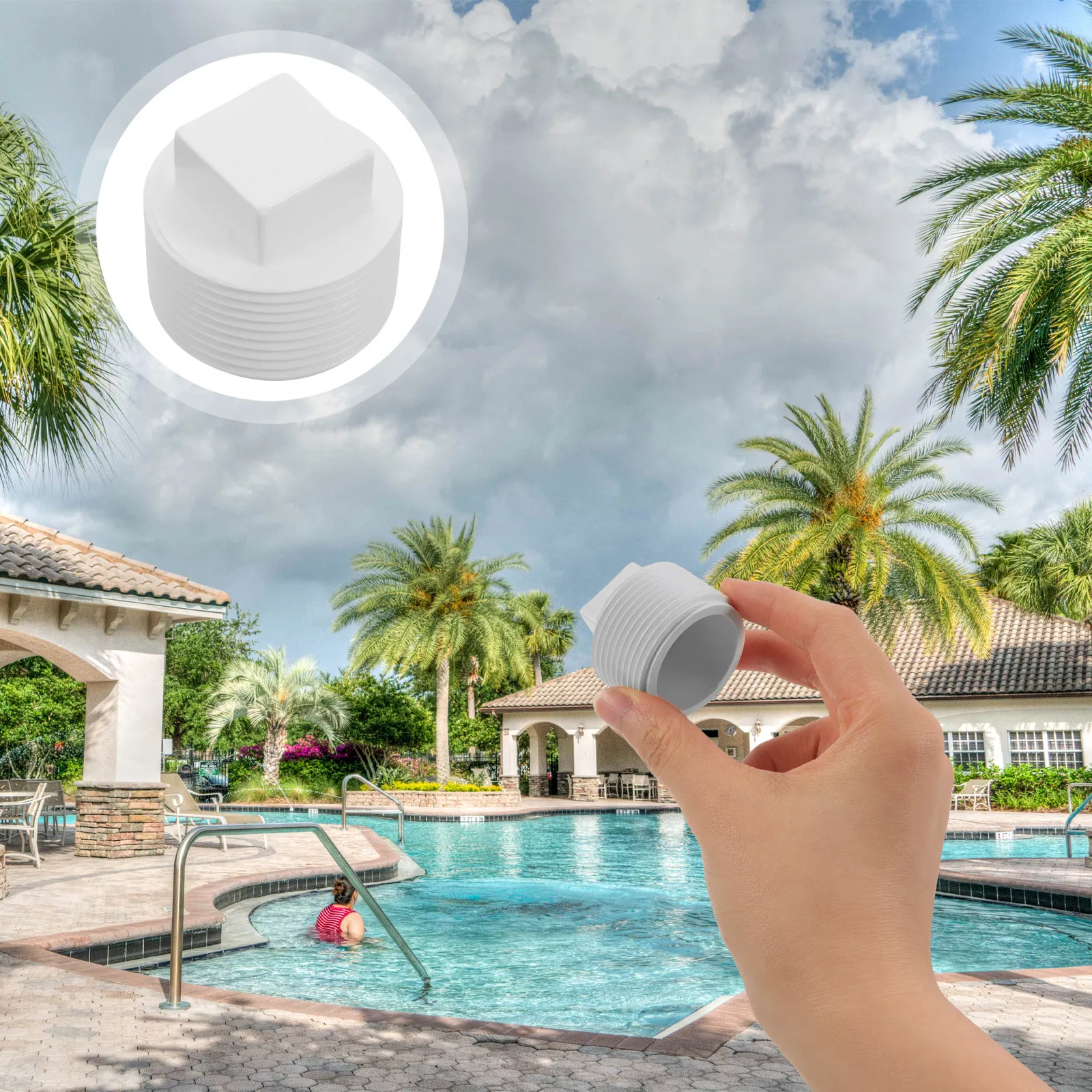 

Заглушка для воды с наружной резьбой 1,2 дюйма для ирригационных систем, бассейнов, спринклерных систем, наружного применения, высокая ударопрочность, защита от протечек