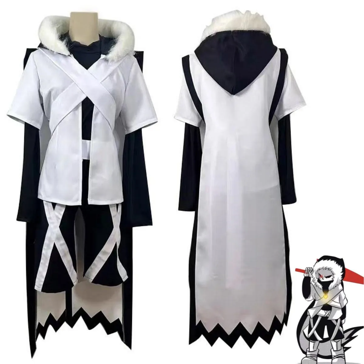 

Anime Undertale XTALE Cross Sans Cosplay Costume Women Men Cloak Cape Tops Pants Suit Combats Uniform Halloween Party Costume