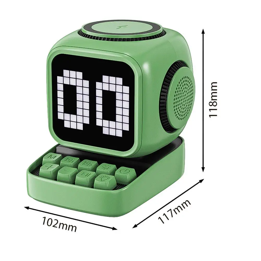 مكبر صوت كاريوكي صغير مع شحن لاسلكي، مكبر صوت بلوتوث، شاحن لاسلكي، هدية عيد ميلاد صغيرة للأطفال، Sm