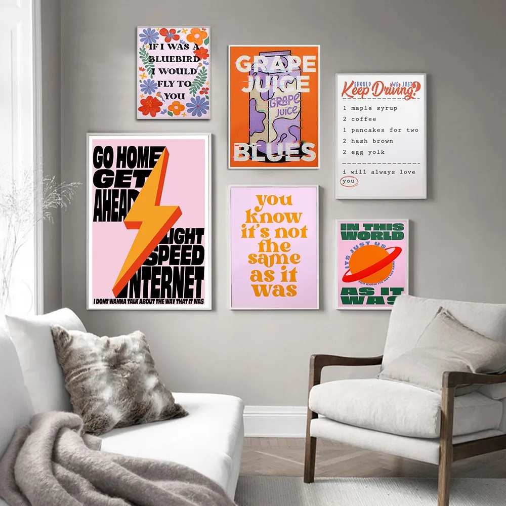 هاري أنماط الفن الملصقات لغرفة المعيشة ديكور ، ألبوم قماش اللوحة ، ضوء النهار ، غرامة خط ، المغني جدار صور #2