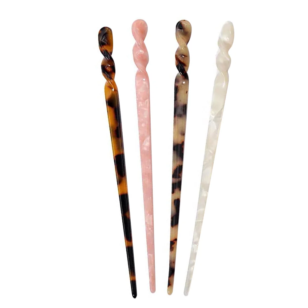 

4 Pcs Durable Lightweight Women Bun Headdress Decorative Hairpin Hair Chopstick Hairstyles Bun Headdress Gifts