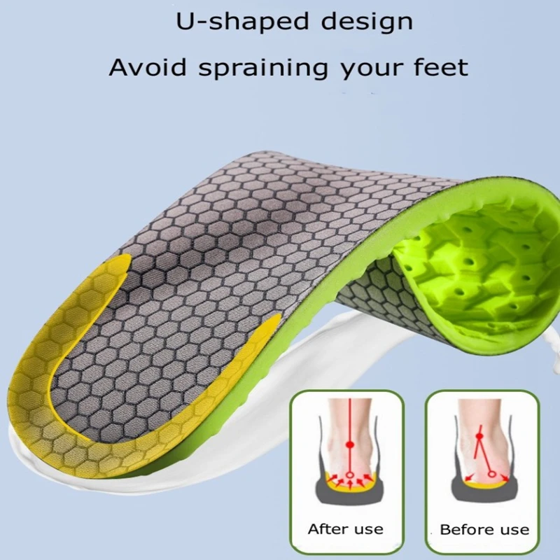 1Pair Orthopedic Insoles Plantar Fasciitis Arch Support Insole for Feet Silicone Non Slip Shoe Pads Soft comfort Shoes Sole