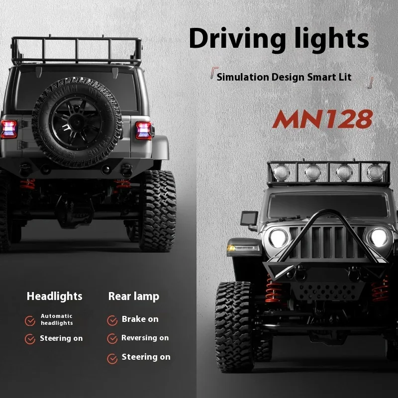 MN 1:12 herdsman climbing car RC CAR professional full-scale four-wheel drive remote control climbing off-road vehicle MN128