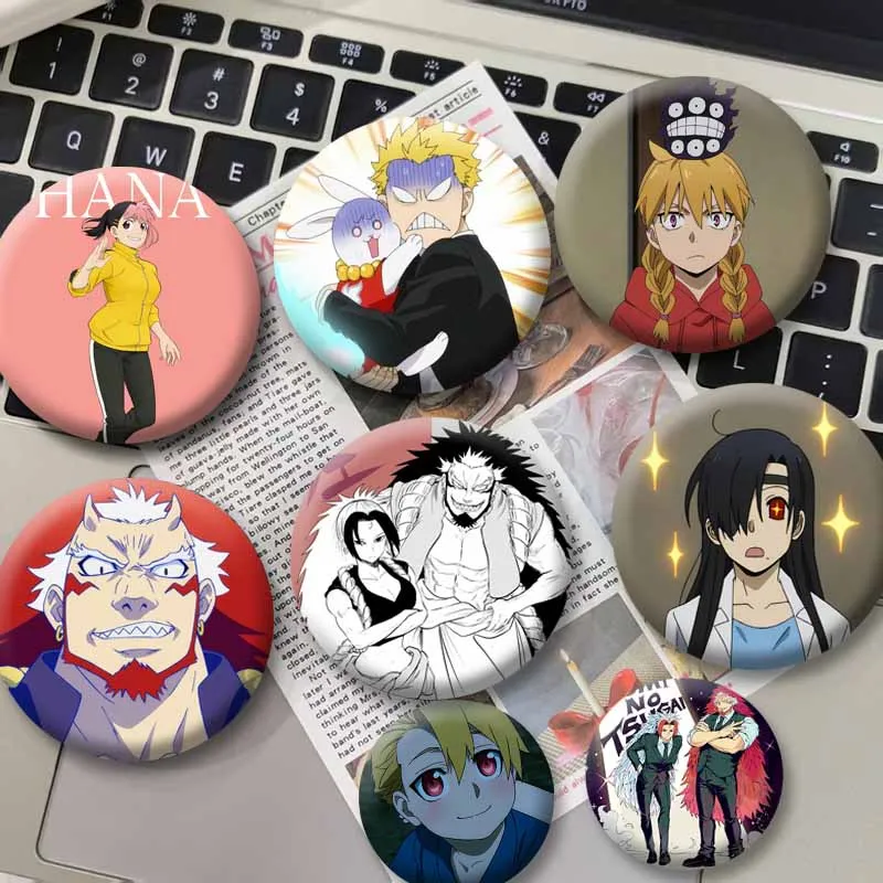 Migi Hidari Ryuu Tadera Yuru Asa Cartoon Brooch Custom Anime Daemons of The Shadow Realm Enamel Pins Bag Shoes Hat Jewelry Badge