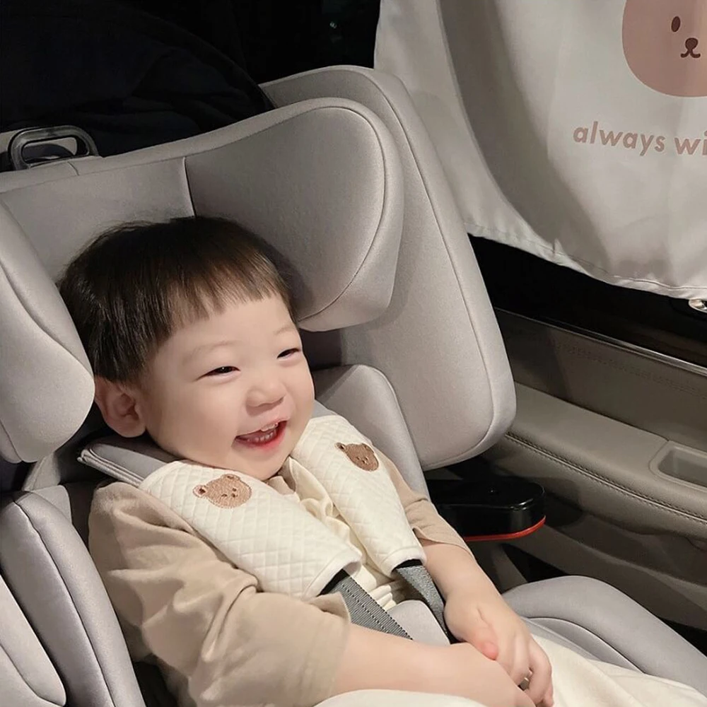 Baby Safety Seat Belt Protecter Cover Stroller Accessories Cushion Shoulder Strap Infant Stroller Protective Saliva Towel
