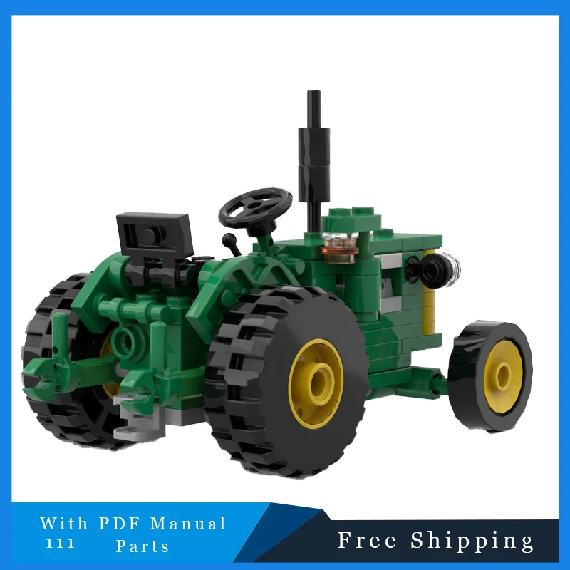 111 PCS Iconico Verde Trattore Agricolo Tecnologia Mattoni Building Block Modello Assemblaggio FAI DA TE Giocattolo Ragazzi Compleanno Regali Di Natale