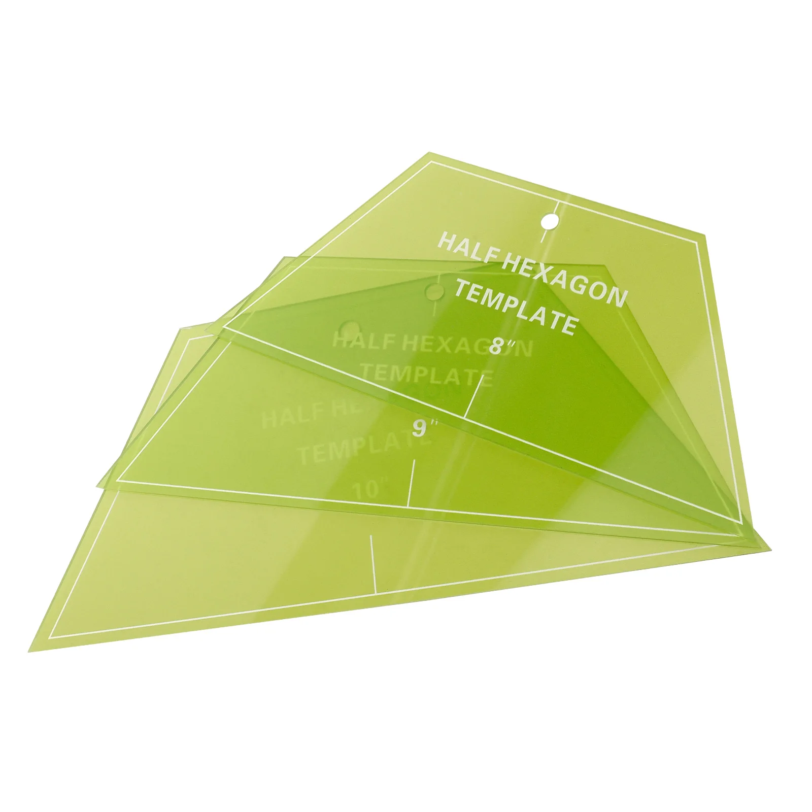 

3pcs Acrylic Quilting Template Ruler Hexagon Shaped Sewing Rulers for Fabric Cutting Patchwork Craft Tailor Supplies