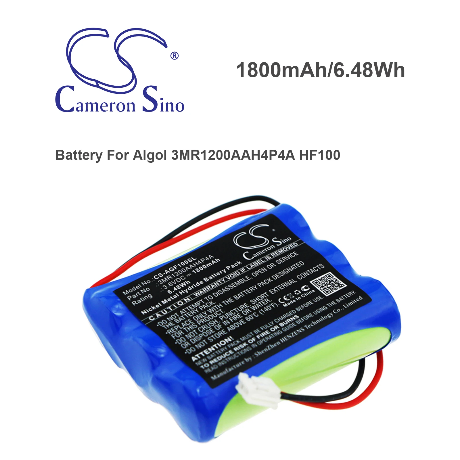

Аккумулятор CS 1800 мАч/6,48 Втч для Algol HF100 3MR1200AAH4P4A