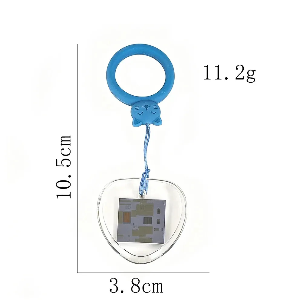 Photolithography Chips Resin Heart Key Chains Silicone Cat Ring Lanyard Smart Charms Rucksack Decoration Fashion Pendants Gifts