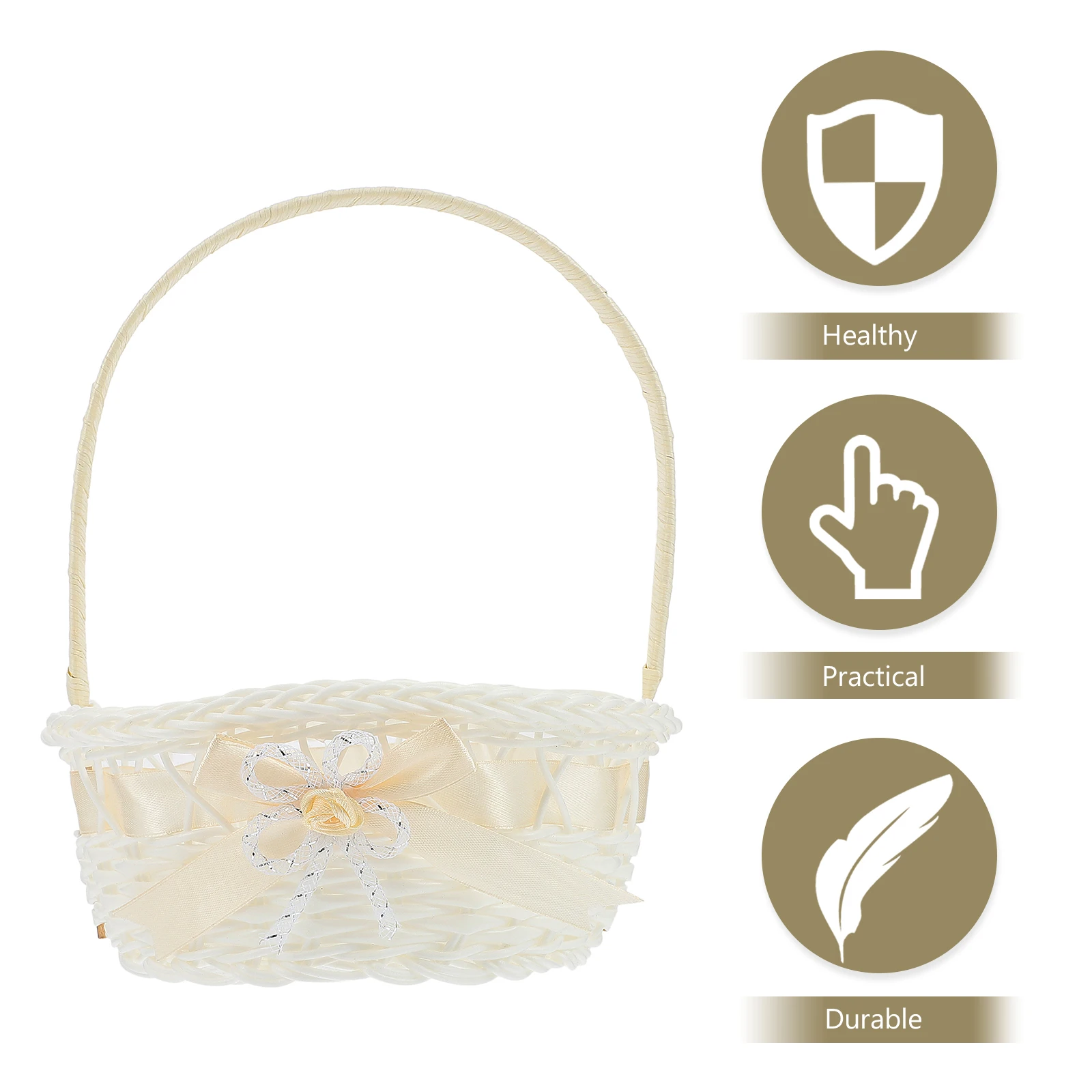 

Woven Flower Storage Basket Hand Baskets Portable Picnic Cute Collapsible Laundry Handicraft Mini Arrangement Fruit Basket Home