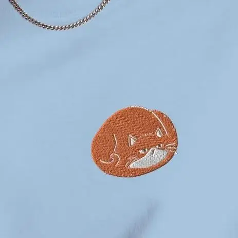 

Cute Orange Embroidered Cat Retro Vintage Sweatshirt Graphic Hoodies Y2K Casual Daily Wear Unisex Versatile Stylish Pullover