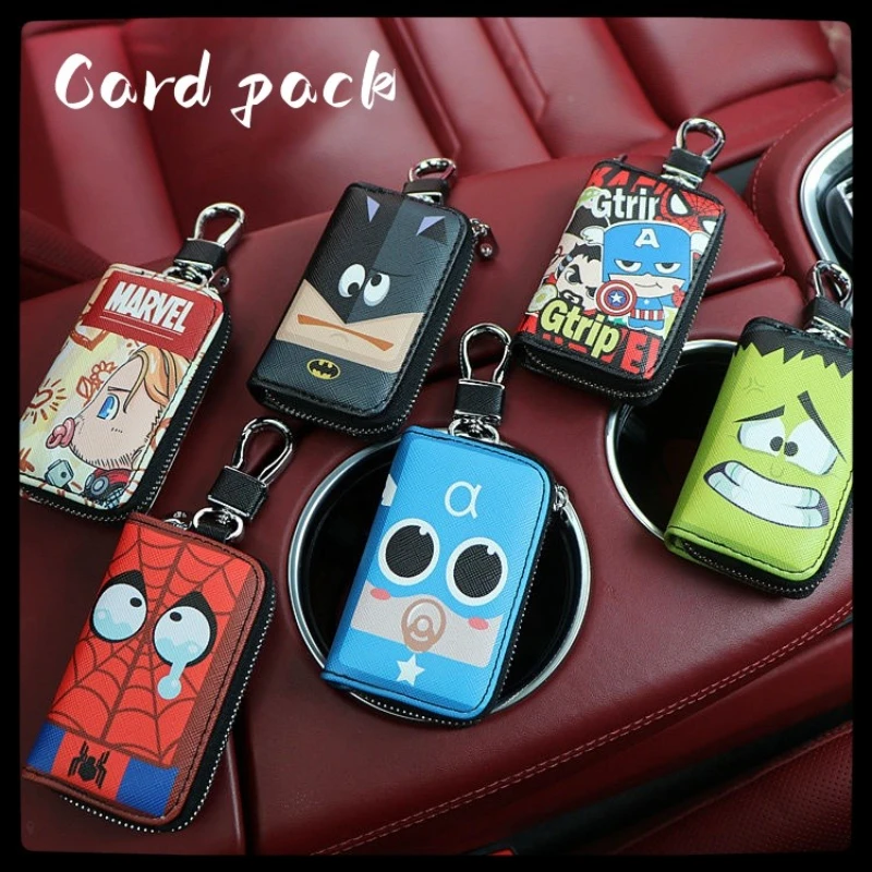 

marvel card bag Avengers car key bag pendant birthday gift figure personality key chain accessories animation peripheral pvc