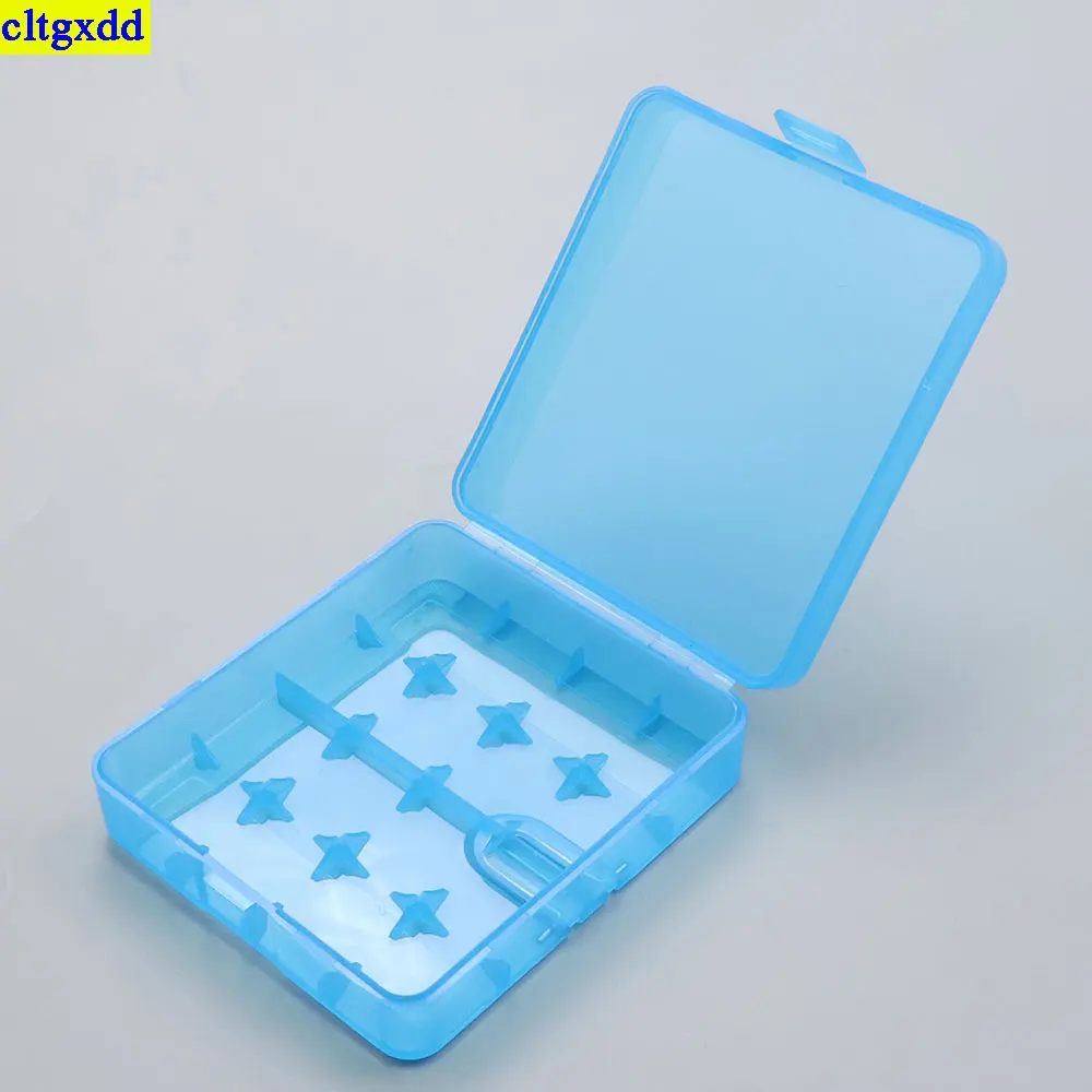 Cltgxdd 1 pieza 4 ranura para tarjetas 18650 caja de almacenamiento de batería recargable con gancho de metal caja de plástico equipo engrosado almacenamiento de batería