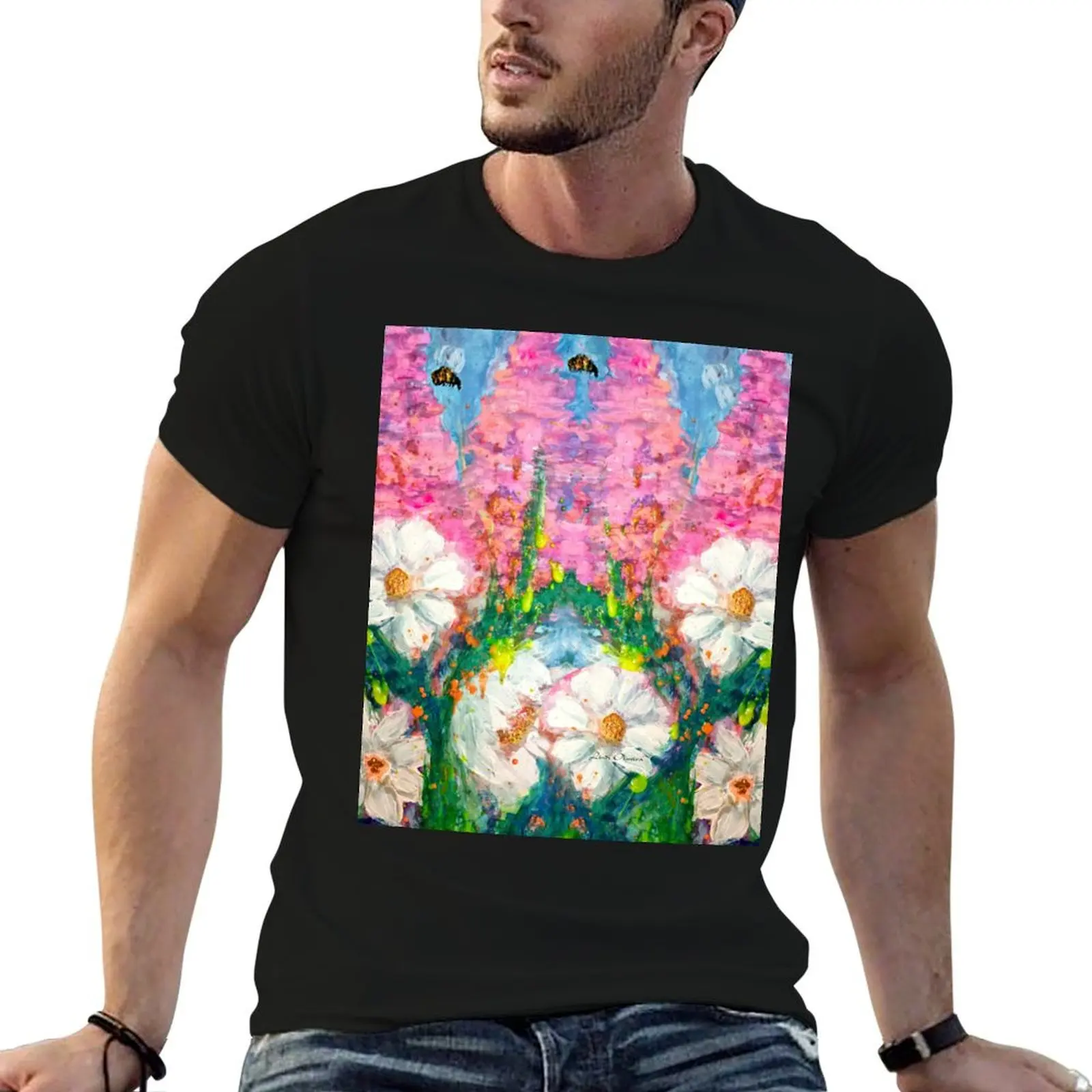 

Flower Splash T-Shirt cotton t shirts man 100% t shirts for man pack cotton t shirts for man pack white T-Shirt
