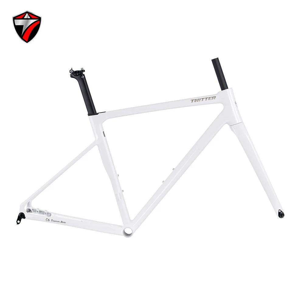 700C Road Bike Aluminum Frame with Carbon Fork Thru Axle 12x100 12x142 Disc Brake Internal Cable Frame Bicycle Parts