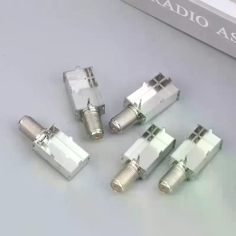 M Shielding Box with 5/10pcs of High-Speed Coaxial Cable Connector IF 2414F with Integrated Imperial Threaded Connector.