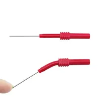 Cleqee P5009 10pcs Soft PVC Insulation Piercing Needle Non-destructive Multimeter Test Probes Red/Black