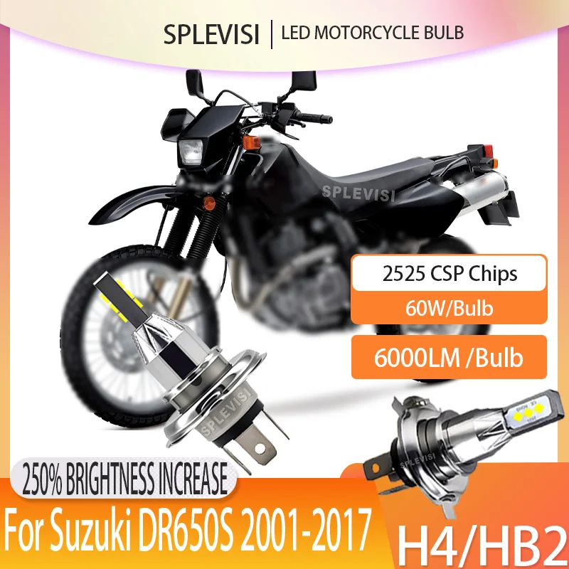 

LED Motorcycle Headlight - 2525 CSP halogen Replacement For Suzuki DR650S 2001 2002 2003 2004 2005 2006 2007 2008 2009-2017