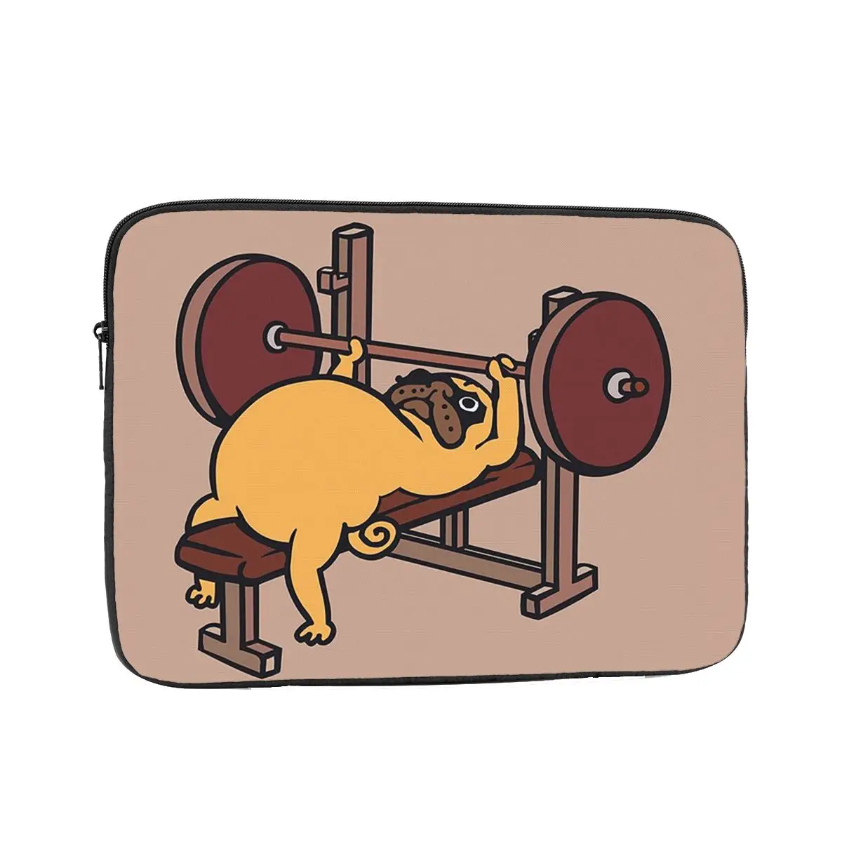 

Pug Bench Press Notebook Laptop Bag Case Pouch 10 12 13 15 17 Inch For Macbook Air Pro Tablet Shockproof Case Bag