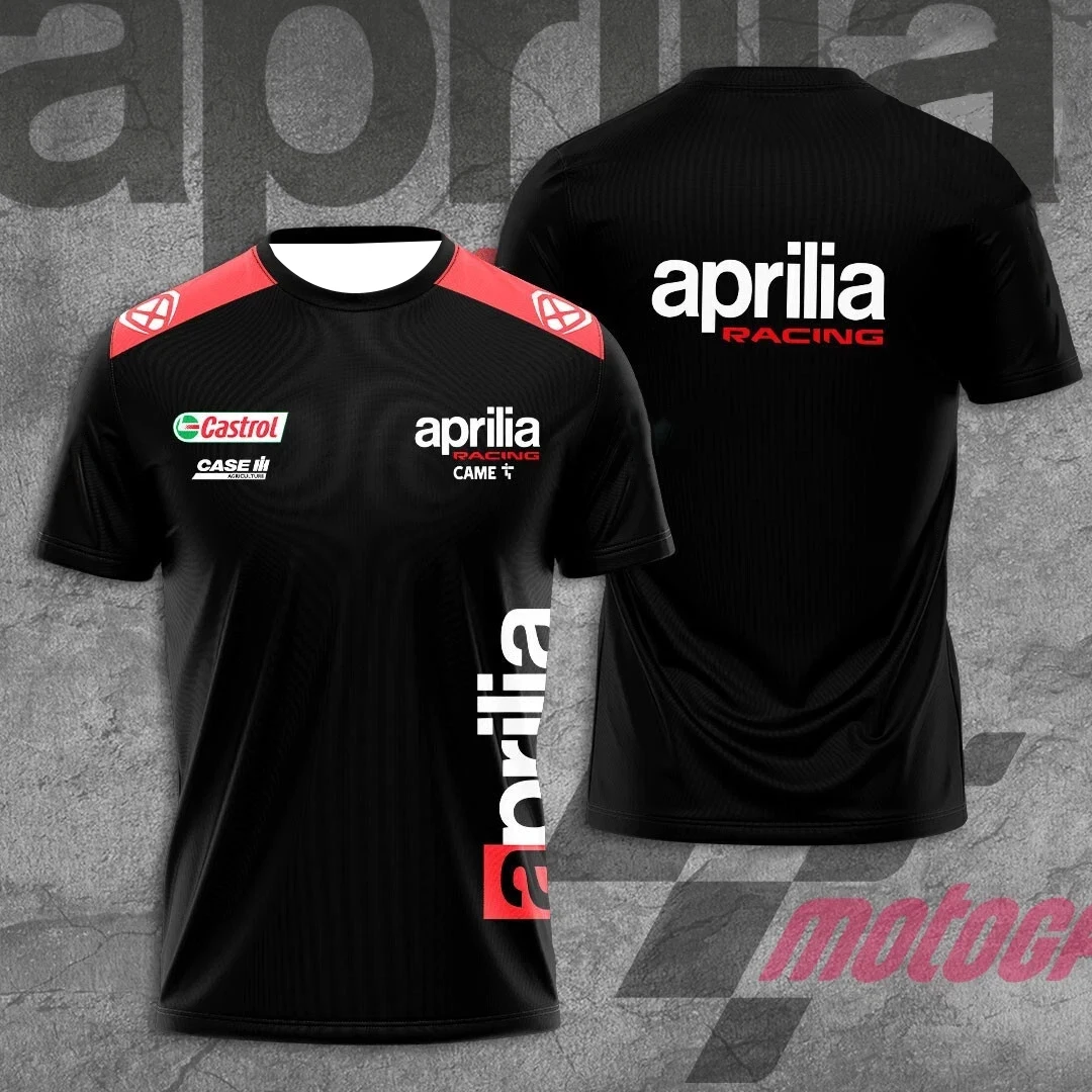 

Men's Aprilia Racing Moto GP Graphic T Shirt Trendy Motorcycle Fans Casual Street Style Short Sleeve O Neck Outdoor Sports Top