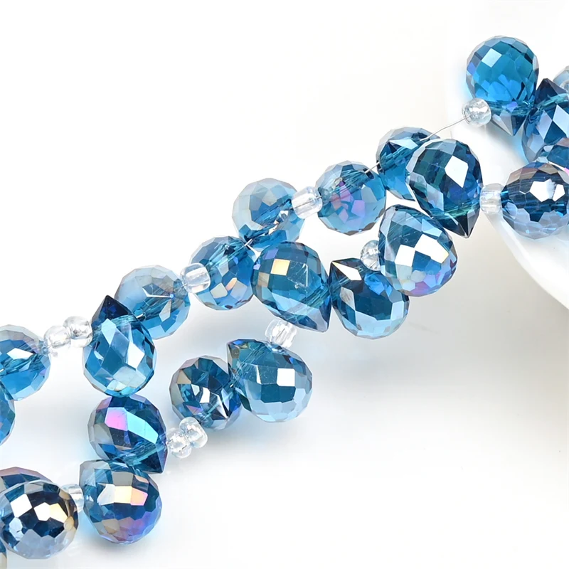 Österreich AB Farbe Kristall Erdbeere Perlen 10*8mm Glänzende Facettierte Glas Perlen für Schmuck Machen DIY Hochzeit Kleid zubehör