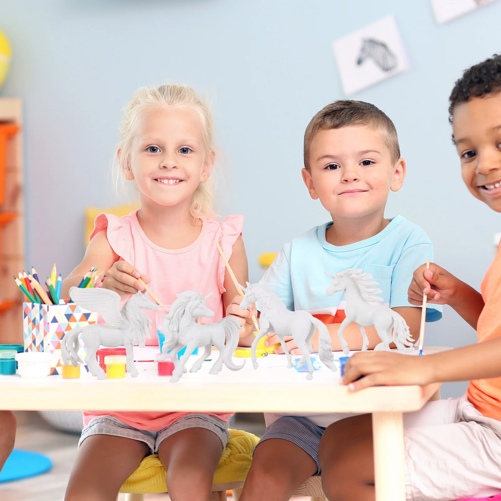 Colorear embrión blanco pinta tu propio unicornio favores de fiesta regalos suministros de cumpleaños juguetes para niñas