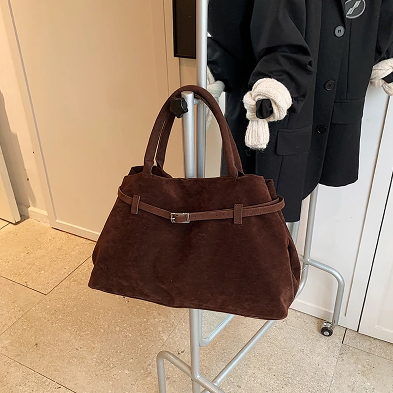 2024 Herbst/Winter Neue Damenhandtasche Modischer Stil Wildleder-Handtasche Vielseitige Hochwertige Umhängetasche für Pendlerinnen – Detail 13