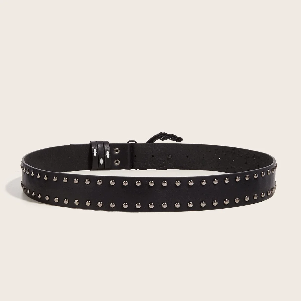 النساء بولي Leather الجلود الجمجمة مشبك برشام فاسق مشد الإناث Cummerbund معطف حزام فستان Decration حزام عريض J910