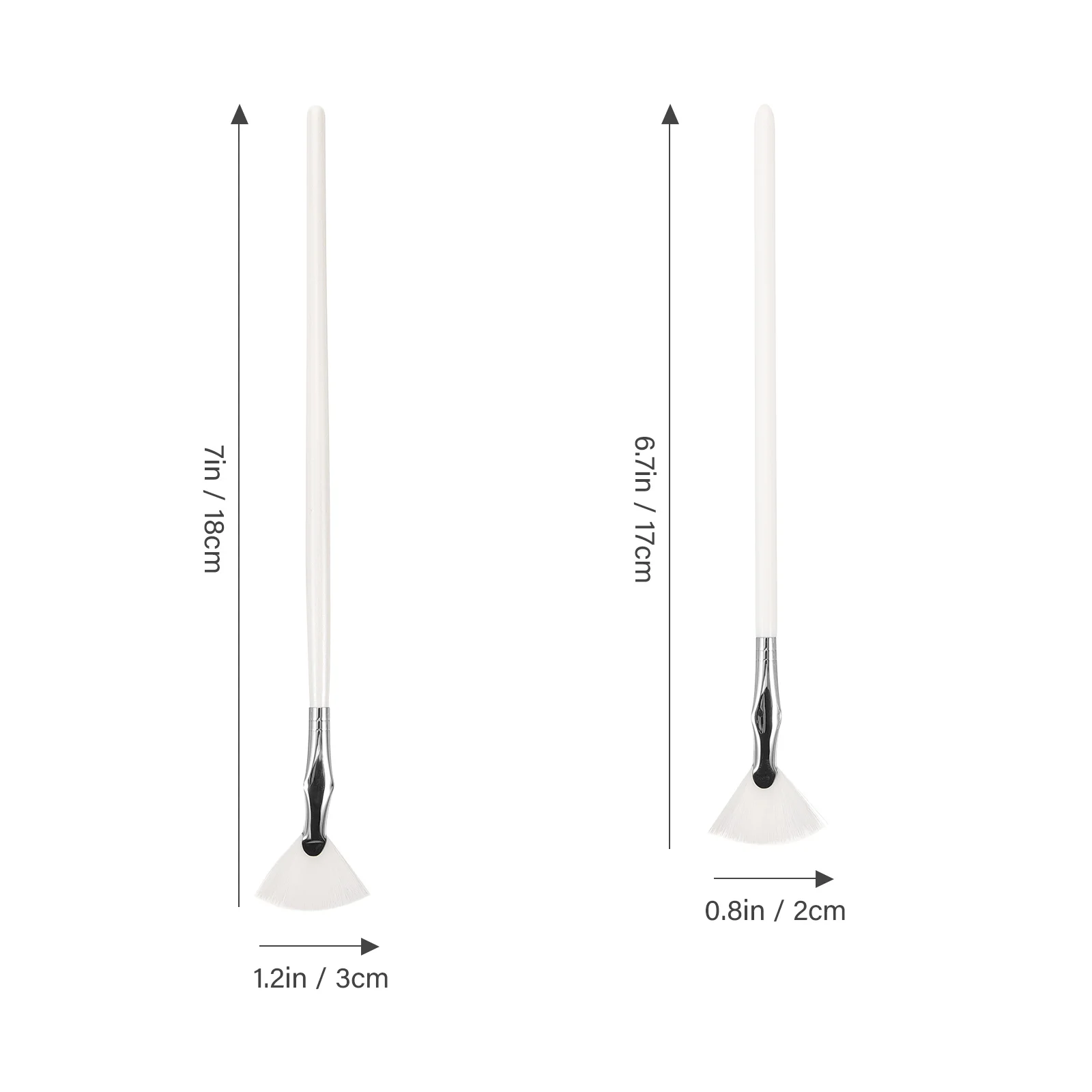 2 pçs sombra de olho curvado rímel escova ventilador de maquiagem de viagem para cílios suprimentos de plástico