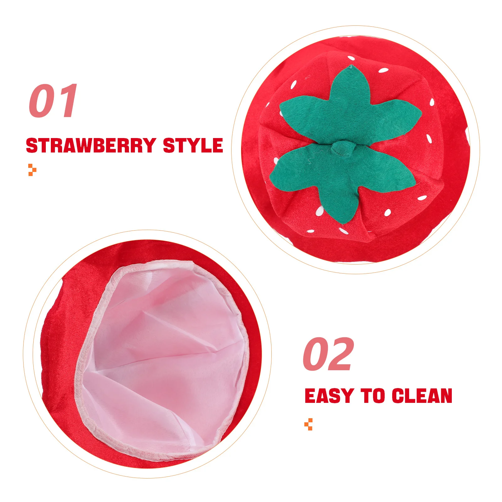 هالوين الفراولة قبعة الزخرفية لينة القطن حزب مضحك تأثيري غطاء رأس كرنفال صور الدعامة قبعة الفراولة