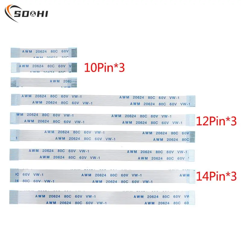 소니 듀얼쇼크 4 PS4 용 전원 스위치 케이블, 충전 보드, 10, 12, 14 핀, 9 개