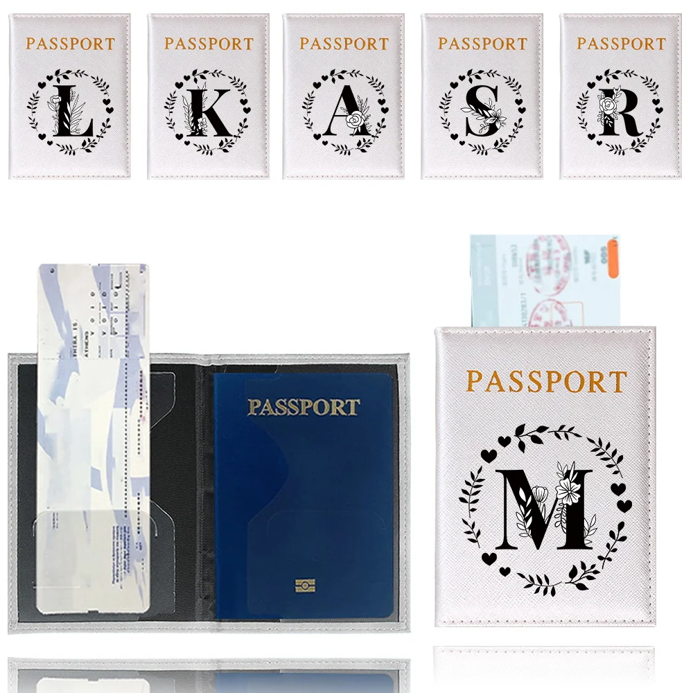 

Cover Passport Travel Passport Case Passport Holder Garland Letter Print Series Passports Protective Cover ID Credit Card Holder