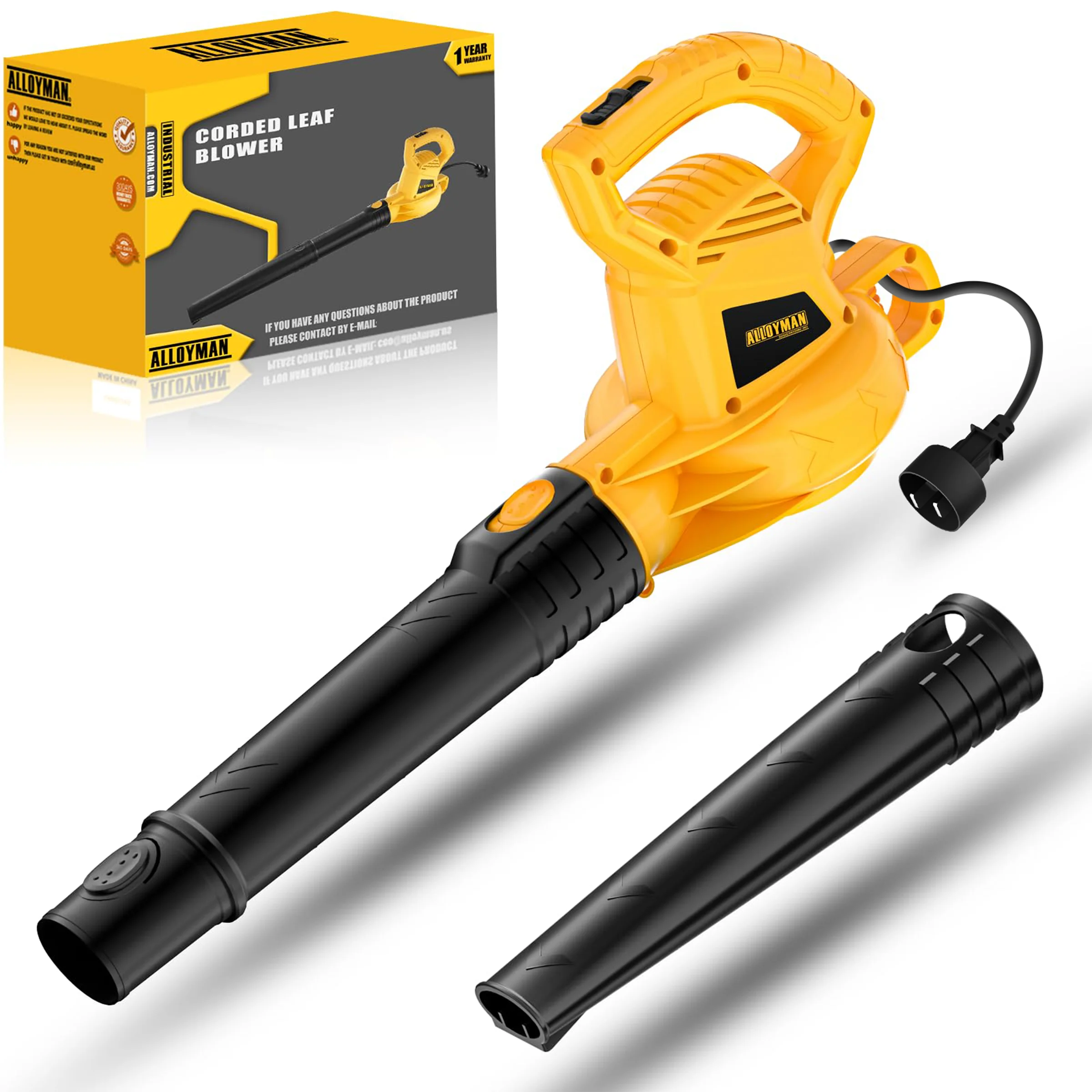 

Электрическая воздуходувка для листьев, воздуходувка для газона 7 А, мини-вентилятор для листьев 130 миль в час, легкий и портативный для ухода за газоном/выдувания снега