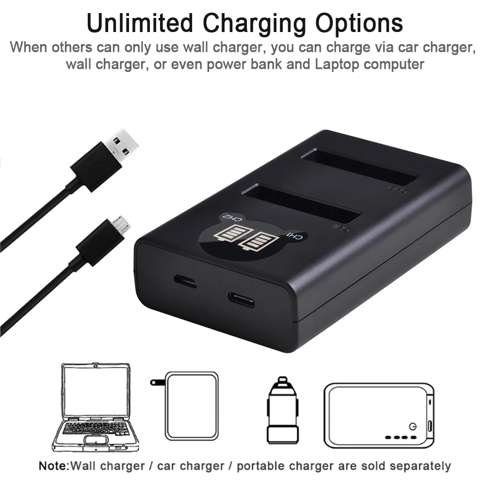 Batmax EN-EL5 EN EL5 EL5 batería recargable de iones de litio + cargador USB Dual para cámara Nikon Coolpix P80 P90 P100 P500 P510 P520