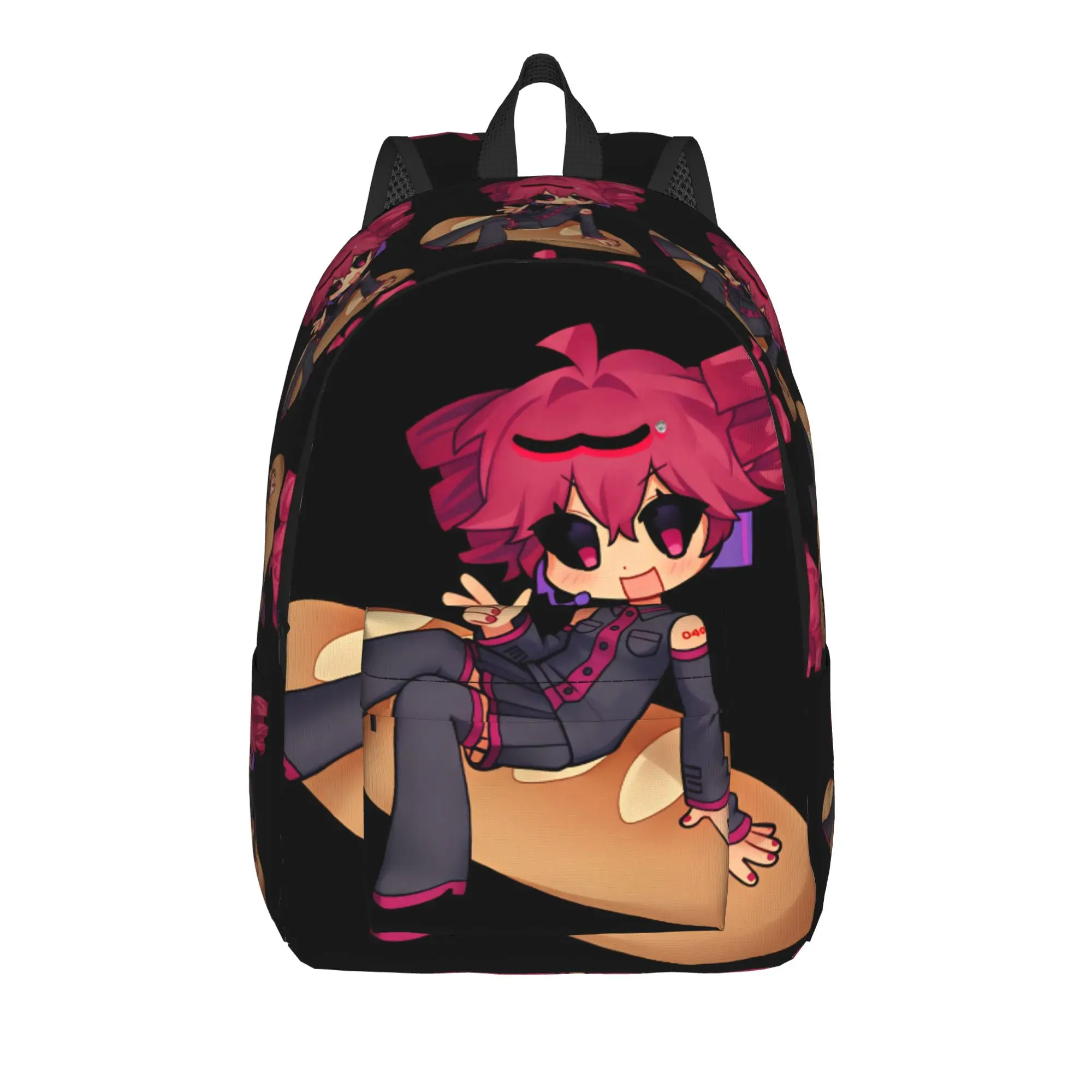 Kasane Teto V Sign On Bread Chibi Art Backpack  College Backpacks Women Colorful Lightweight School Bags Streetwear Rucksack