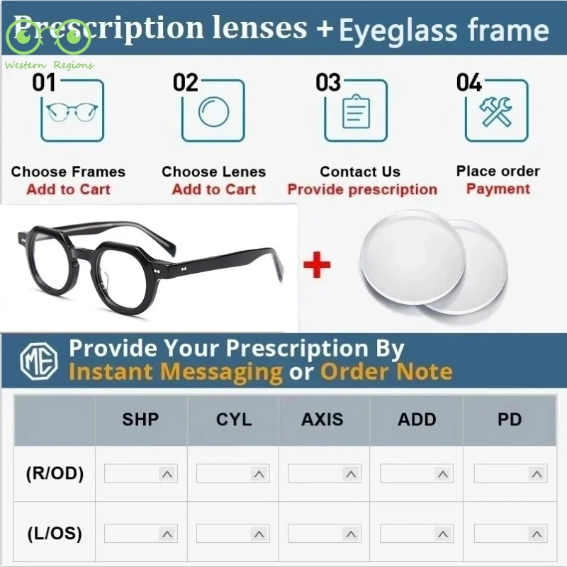 블랙 스몰 프레임 아세테이트 레트로 남녀 공용 문학 니치 클래식 플랫 라이트 스탠드 남성 근시 안경 캠핑용