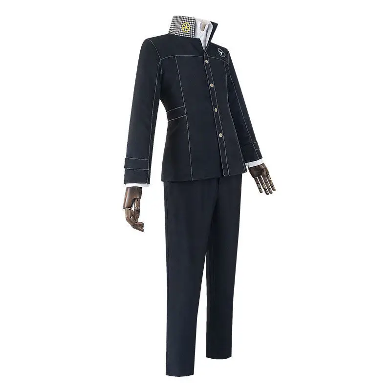 Anime Persona 4 P4 Shin Megami Tensei Narukami Yu cosplay costume Hight School Uniform Boy Halloween Role Play Jacket Coat