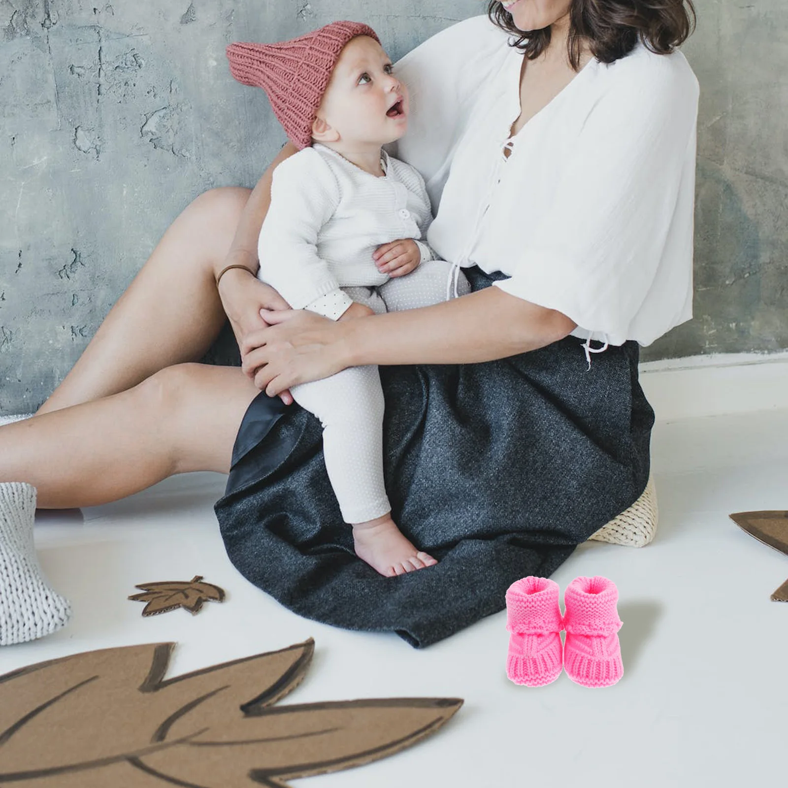 

6pcs Shoes Newborn Yarn Booties Crochet Infant Knitted Soft Warm Spring Autumn 0-3-6 Months Size Fits All