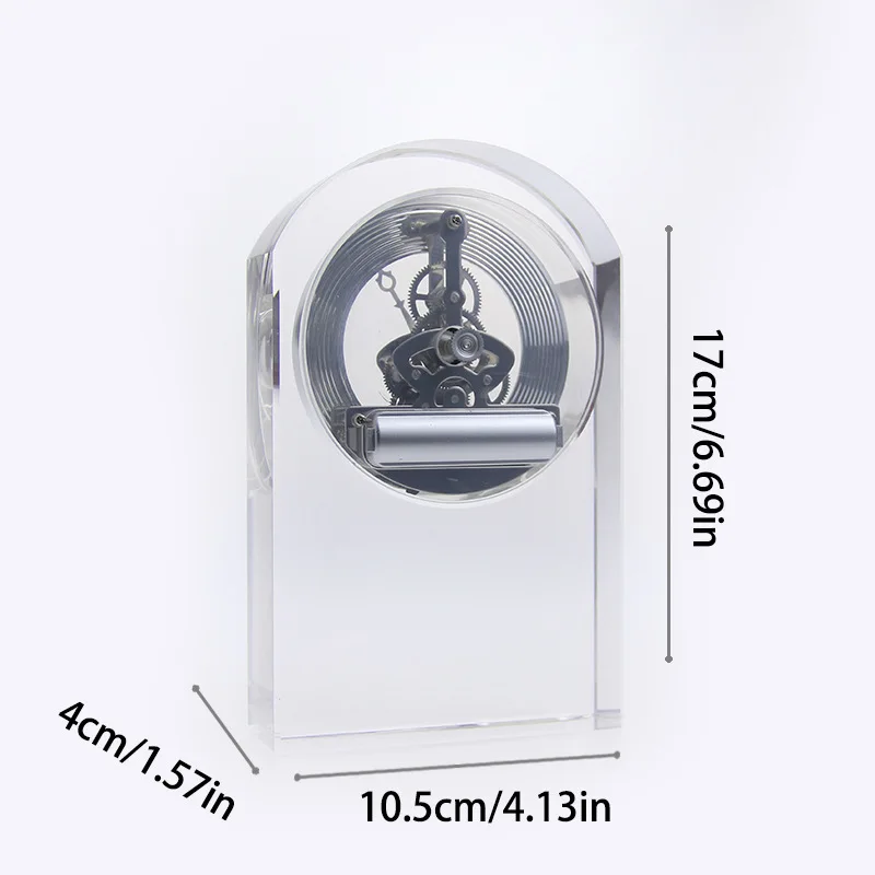 European light luxury crystal clock living room bedroom ornament personalized creative mechanical clock handicraft ornament