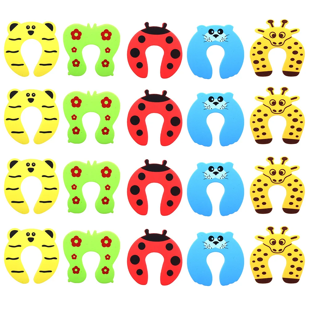 

20pcs Door Stopper EVA Material Anti Slip Durable Soft Baby Room Children Finger Protector Home Safety Edge Clamp