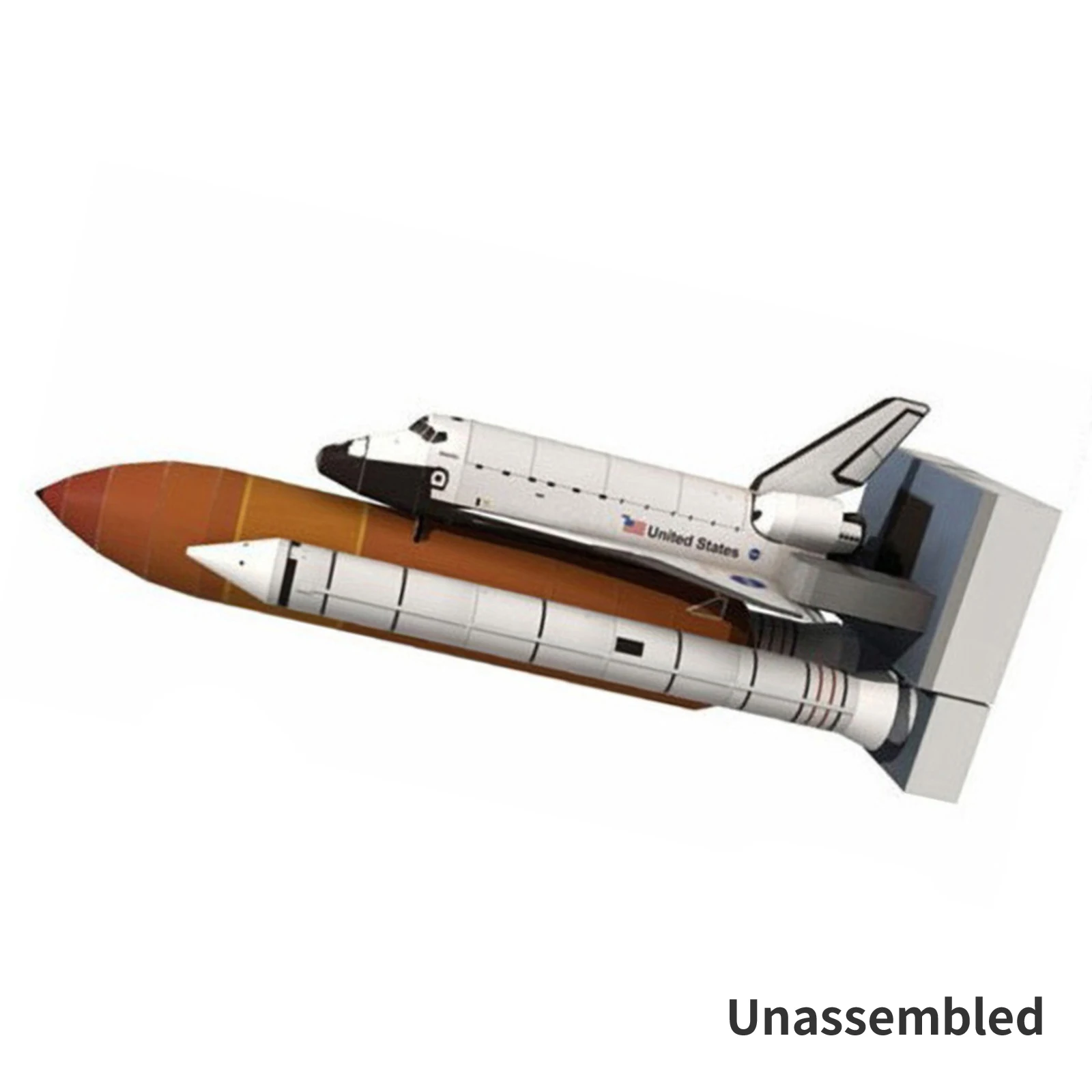 1/150 スケール スペースシャトル アトランティス ペーパーモデル パズル マニュアル 宇宙飛行ロケット DIY ペーパーアートおもちゃ 長さ 34 センチメートル 未組み立てキット