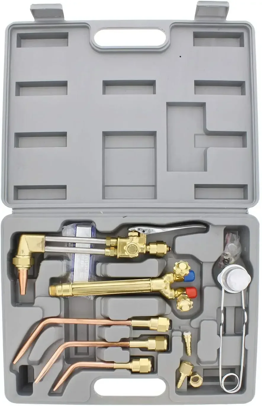 2024 USA  Oxygen & Acetylene Torch Kit – 10 Pc Welding Kit Metal Cutting Torch Kit, Portable Cutting Torch Set Welder Tools